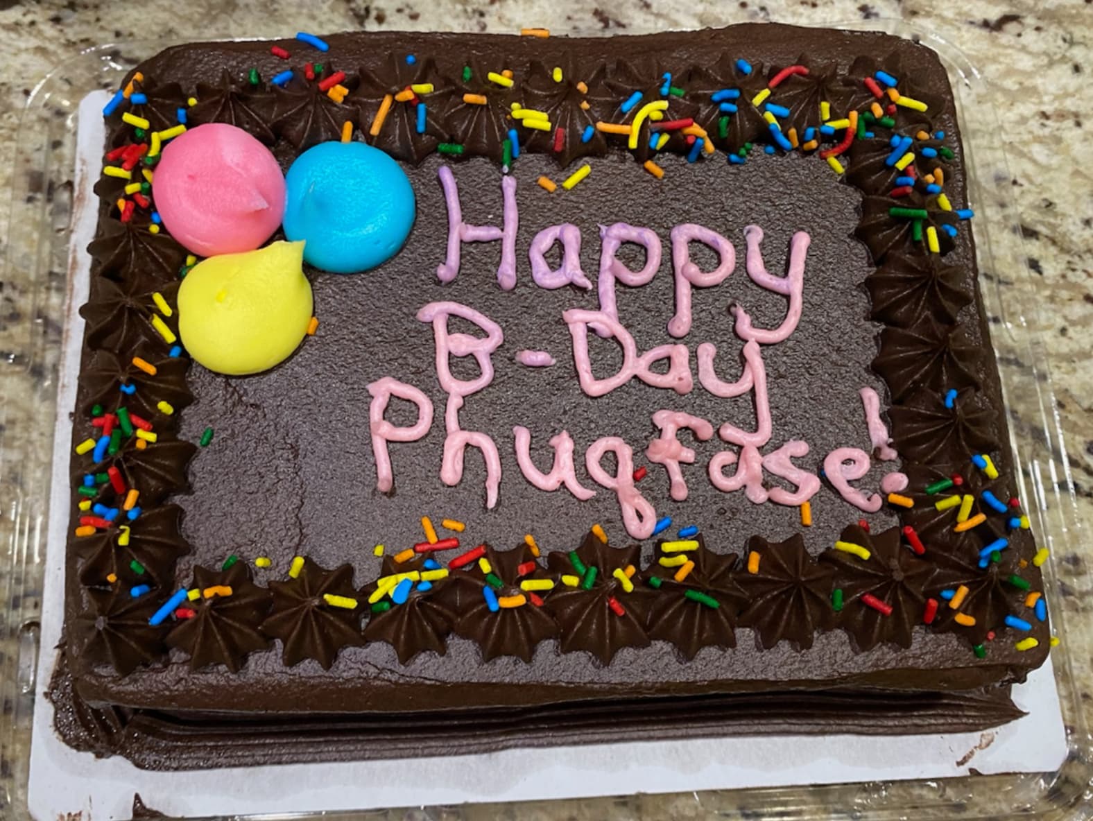 chocolate cake - Happy BDay Phugfase!